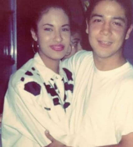 Carmen Medina son Chris Perez with Selena in their old days.